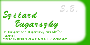 szilard bugarszky business card